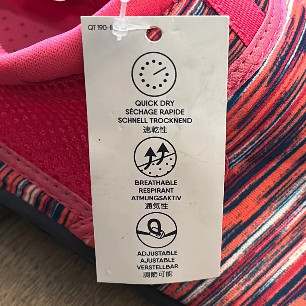 NWT Lands' End Women’s Classic Slip on Water Shoe Size 10‎ Pink Orange Navy